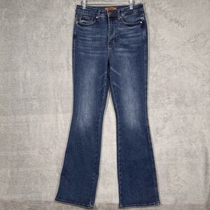 Judy Blue Womens Bootcut Jeans Dark Wash Stretch Denim Sz 7/28 Long Western Boho